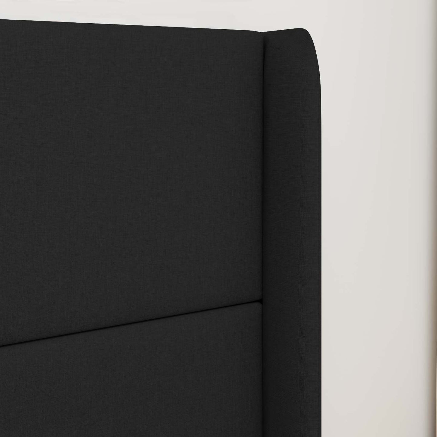 Orecchia della Testata Nero 80 x 16 x 4 cm Tessuto | homemem39