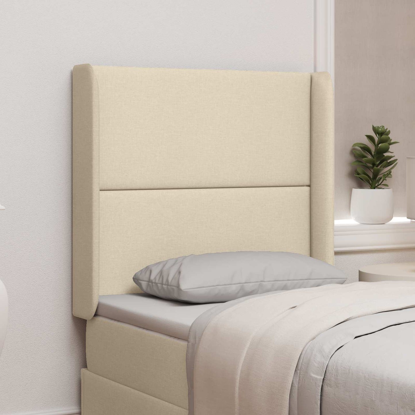 Orecchia della Testata Crema 80 x 16 x 4 cm Tessuto