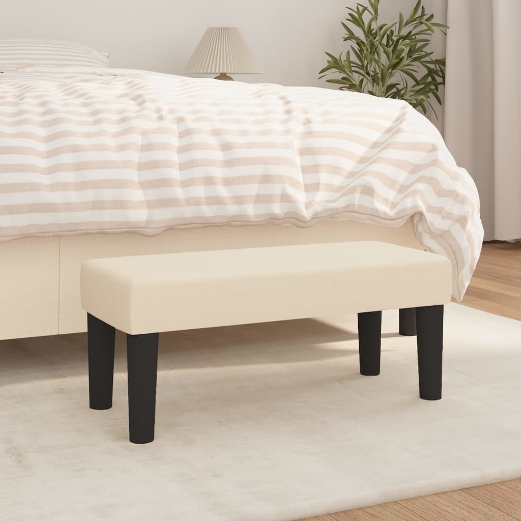 Panca Crema 70x30x30 cm in Tessuto - homemem39