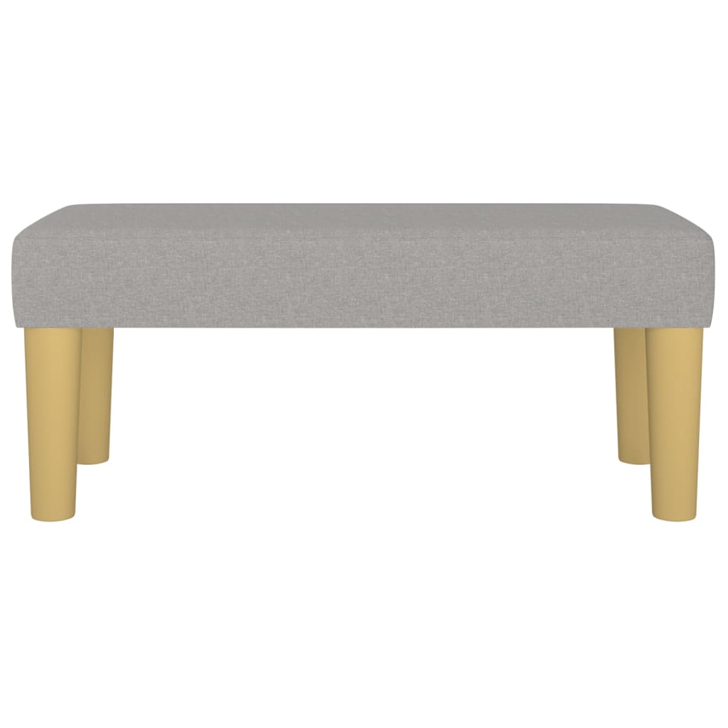 Panca Grigio Chiaro 70x30x30 cm in Tessuto - homemem39
