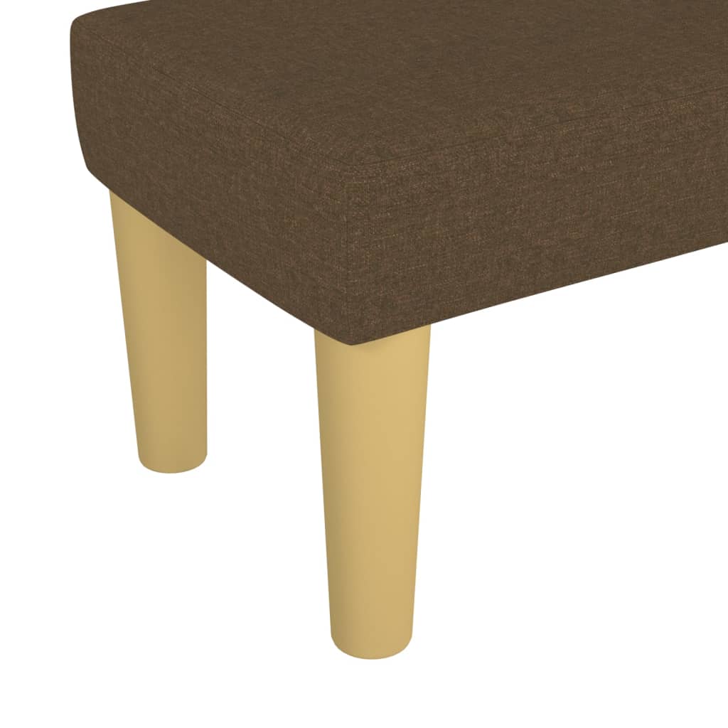 Panca Marrone Scuro 70x30x30 cm in Tessuto - homemem39