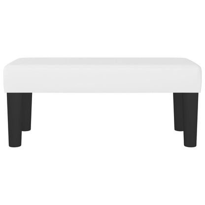 White bench 70x30x30 cm in imitation leather