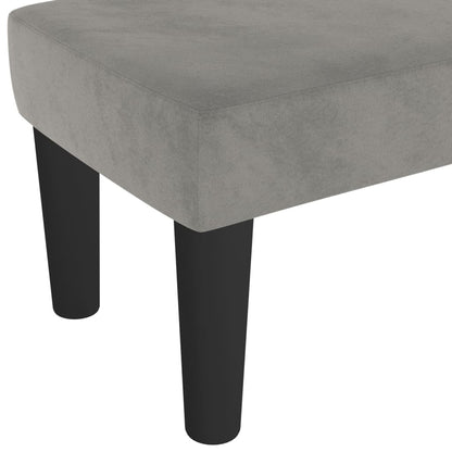 Panca Grigio Chiaro 70x30x30 cm in Velluto - homemem39
