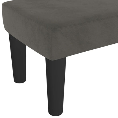 Panca Grigio Scuro 70x30x30 cm in Velluto - homemem39