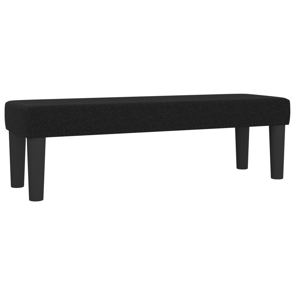 Black Bench 100x30x30 cm in Fabric