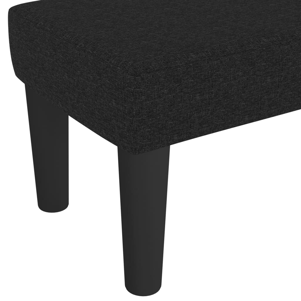 Black Bench 100x30x30 cm in Fabric