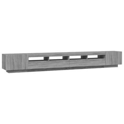 Set Mobili TV 3 pz con Luci LED Grigio Sonoma Legno Multistrato | homemem39