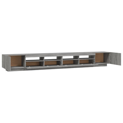Set Mobili TV 3 pz con Luci LED Grigio Sonoma Legno Multistrato | homemem39
