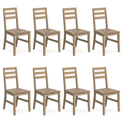 Dining Chairs 8 pcs in Solid Acacia Wood