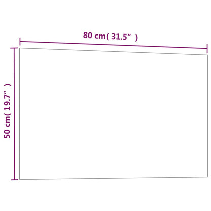 Lavagna Magnetica a Parete Nera 80x50 cm Vetro Temperato | homemem39