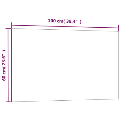 Lavagna Magnetica a Parete Nera 100x60 cm Vetro Temperato | homemem39