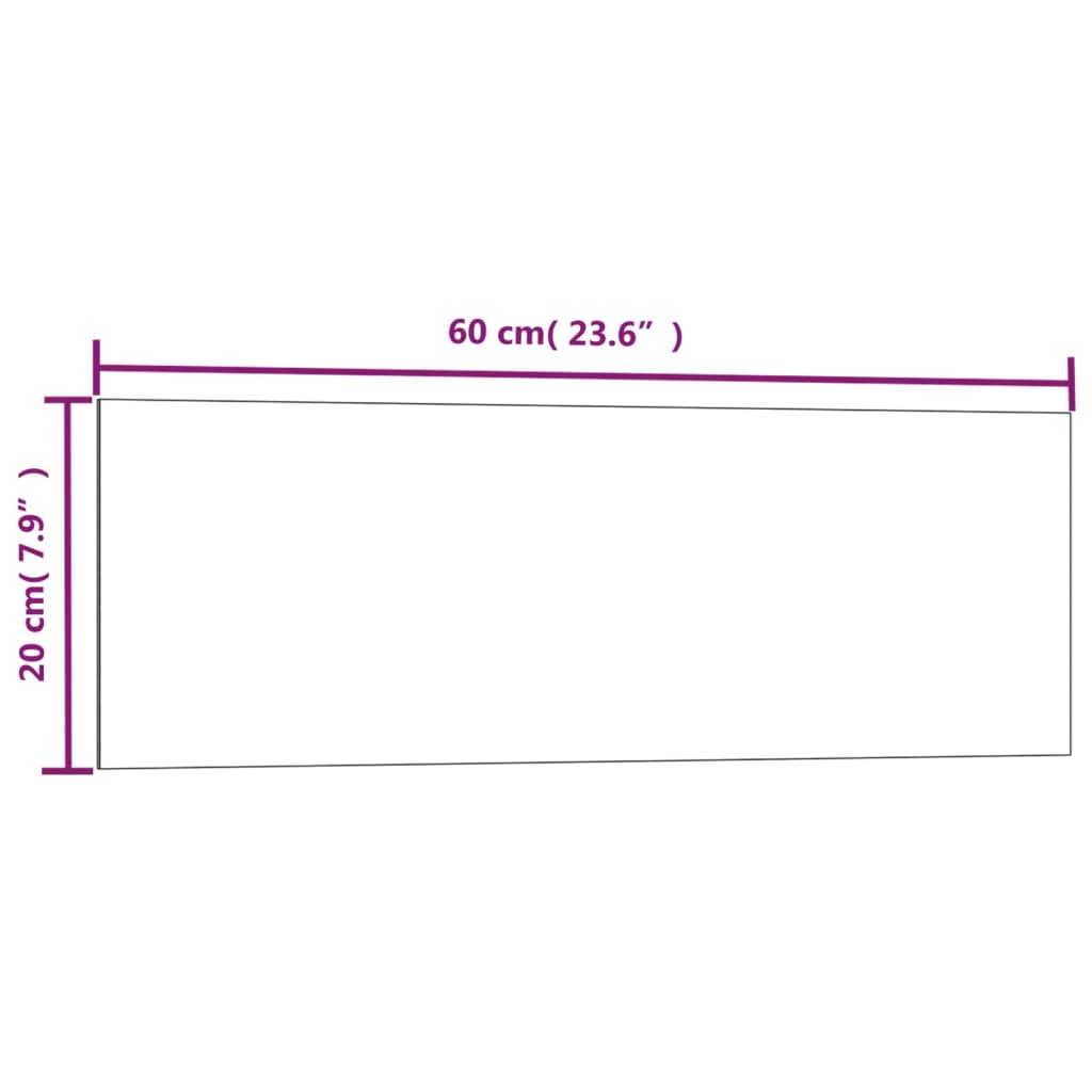 Lavagna Magnetica a Parete Bianca 60x20 cm Vetro Temperato