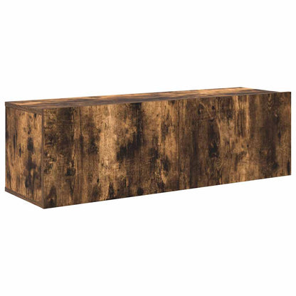 Set Mobili Porta TV 3 pz Rovere Fumo in Legno Multistrato