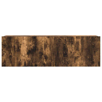 Set Mobili Porta TV 3 pz Rovere Fumo in Legno Multistrato