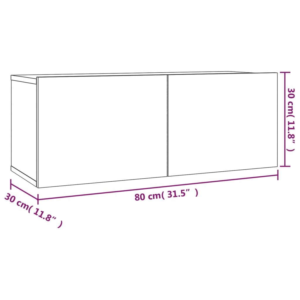 Set Mobili Porta TV 2 pz Grigio Sonoma in Legno Multistrato