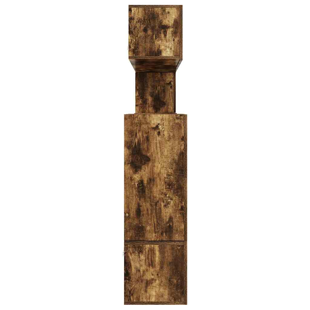Set Mobili Porta TV 10 pz Rovere Fumo in Legno Multistrato