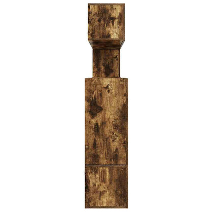 Set Mobili Porta TV 10 pz Rovere Fumo in Legno Multistrato