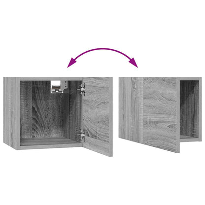 Set Mobili Porta TV 10 pz Grigio Sonoma in Legno Multistrato