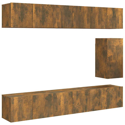 Set di Mobili Porta TV 7 pz in legno multistrato