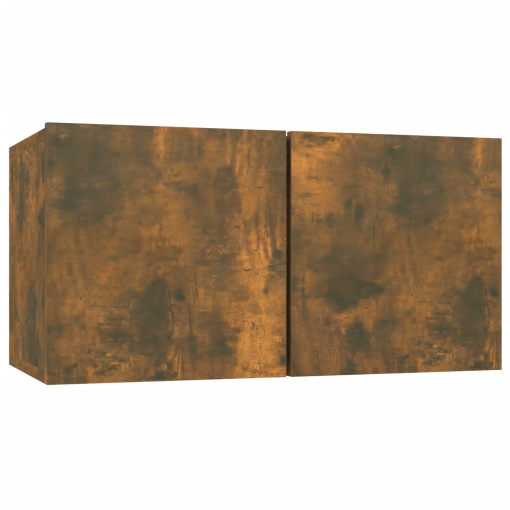 Set di Mobili Porta TV 7 pz Rovere Fumo in Legno Multistrato - homemem39