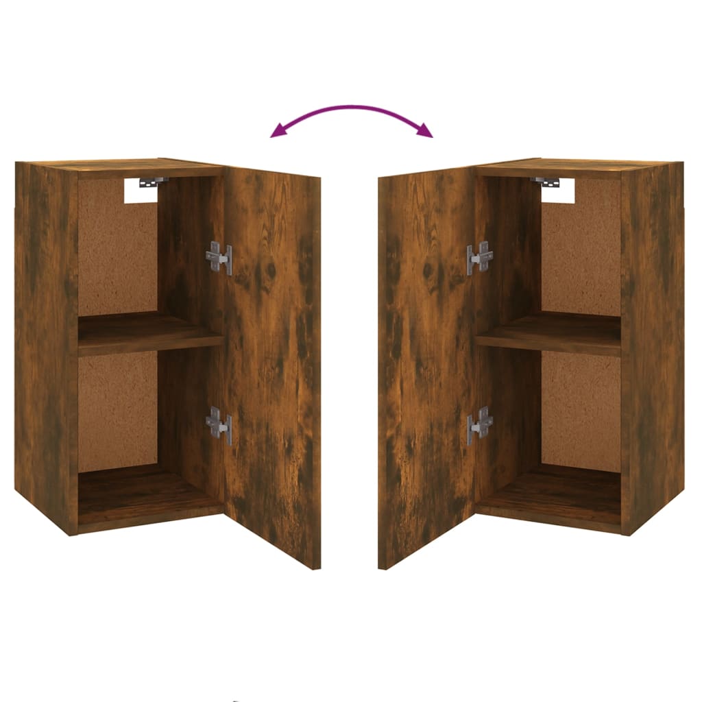 Set di Mobili Porta TV 7 pz Rovere Fumo in Legno Multistrato - homemem39