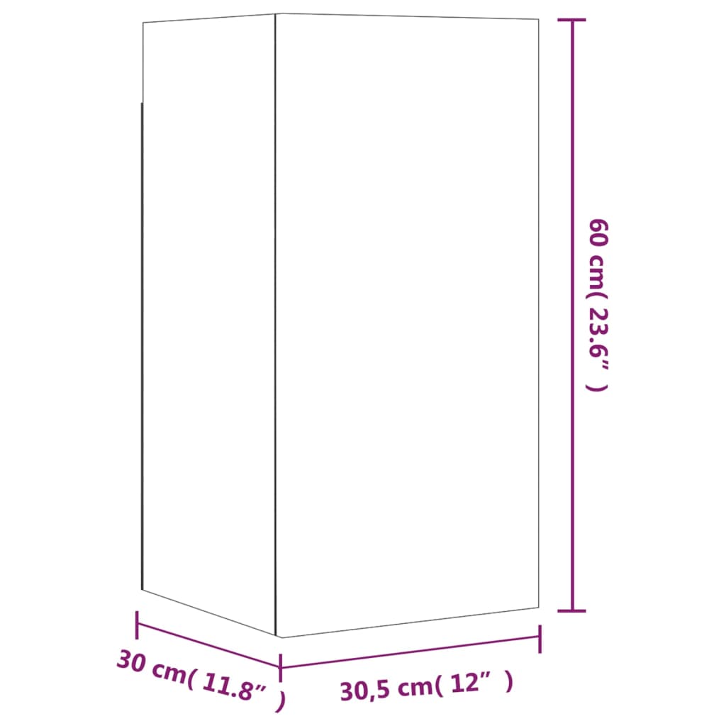 Set di Mobili Porta TV 7 pz Rovere Fumo in Legno Multistrato - homemem39