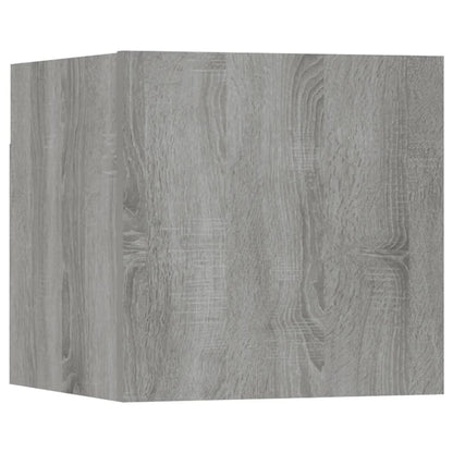 Armadietti TV a Parete 8 pz Grigio Sonoma 30,5x30x30 cm - homemem39