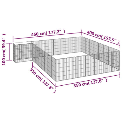 Box Cani 34 Pannelli Nero 50x100 cm Acciaio Verniciato Polvere | homemem39