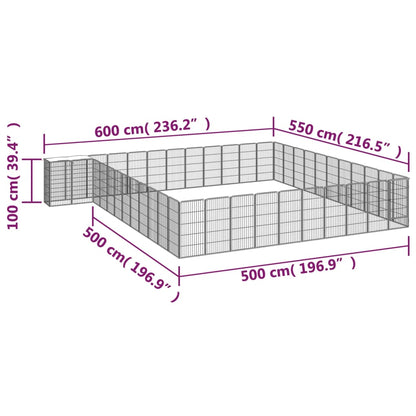 Box Cani 46 Pannelli Nero 50x100 cm Acciaio Verniciato Polvere | homemem39