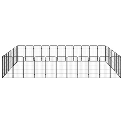 Box Cani 40 Pannelli Nero 50x100 cm Acciaio Verniciato Polvere | homemem39