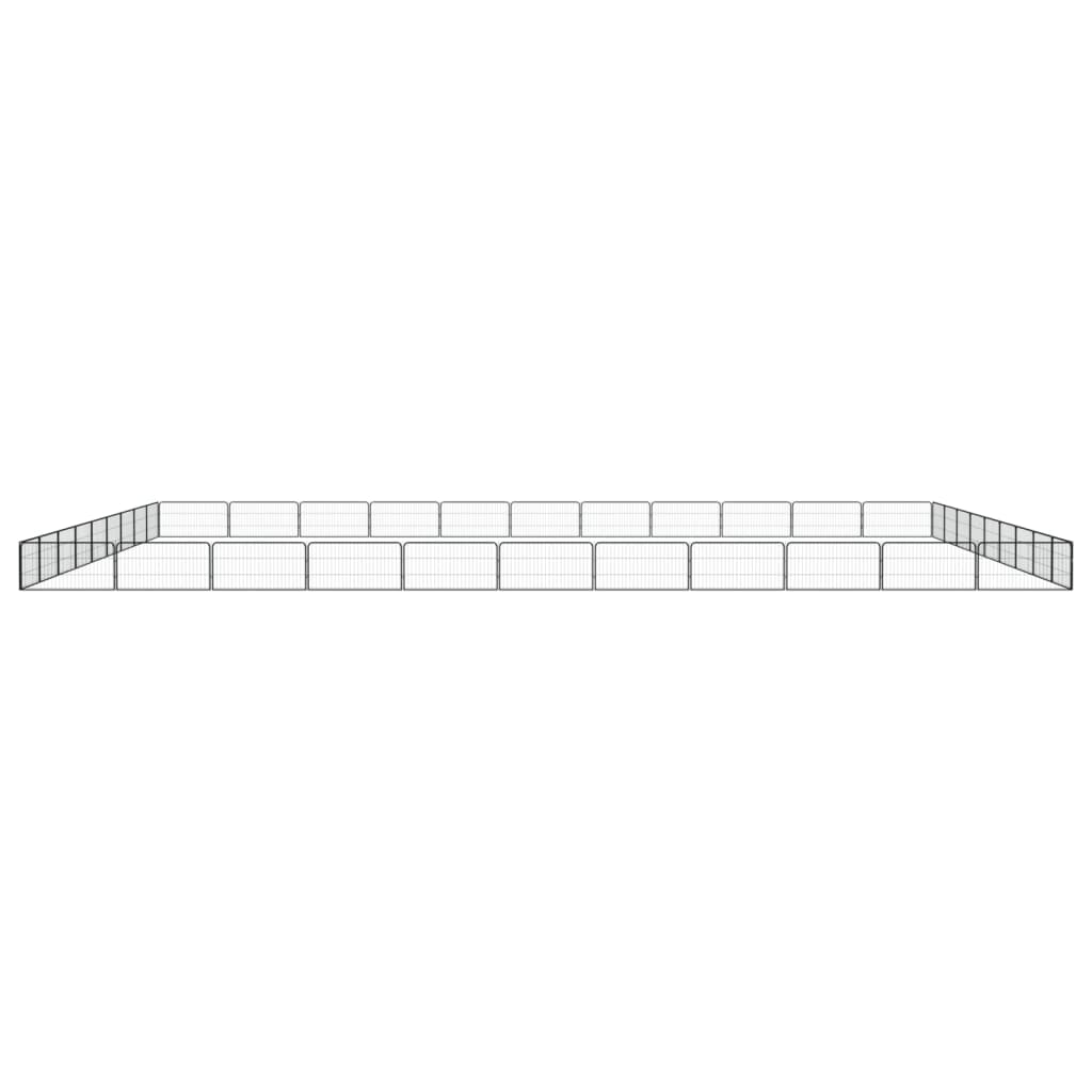 Box Cani 40 Pannelli Nero 100x50 cm Acciaio Verniciato Polvere | homemem39