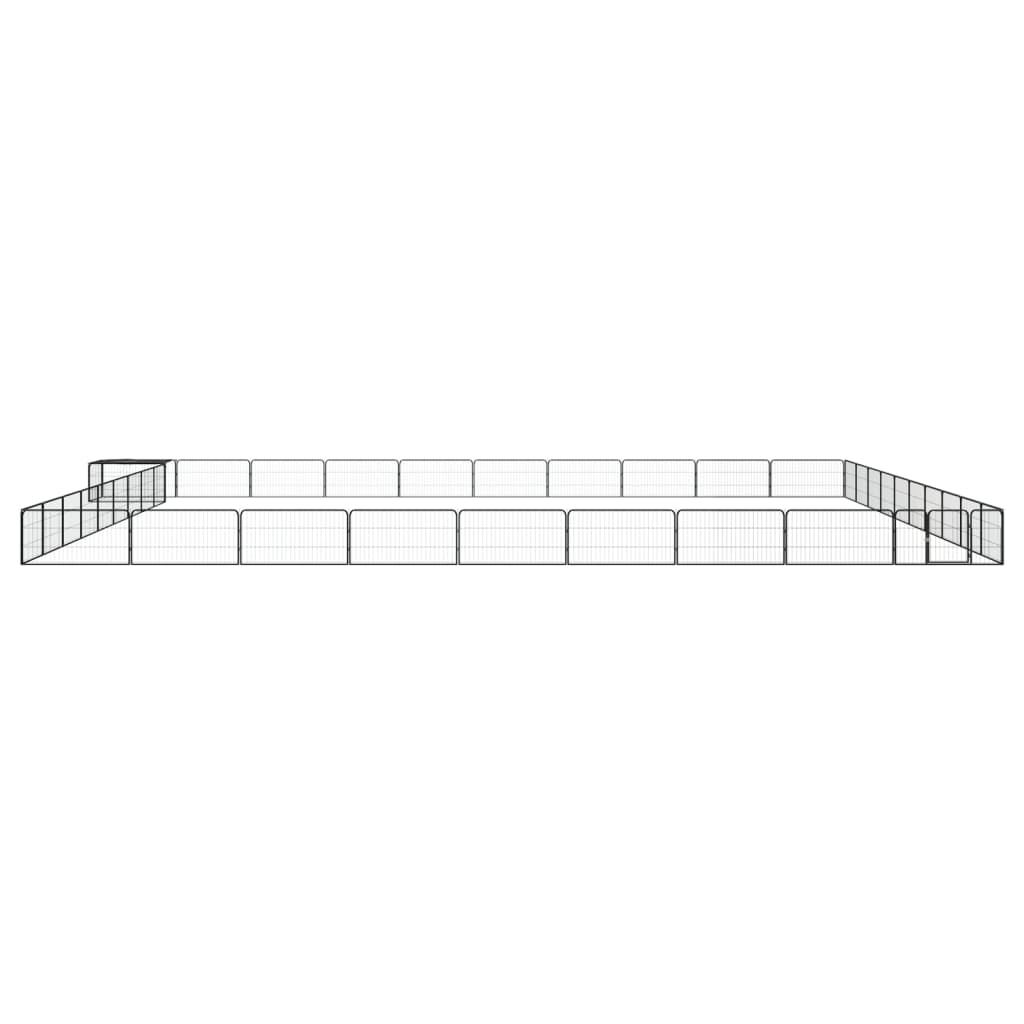 Box Cani 40 Pannelli Nero 100x50 cm Acciaio Verniciato Polvere | homemem39
