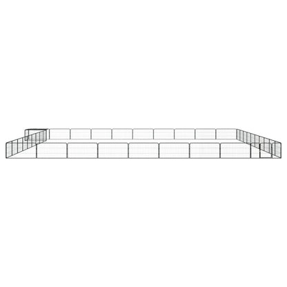 Box Cani 40 Pannelli Nero 100x50 cm Acciaio Verniciato Polvere | homemem39