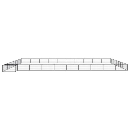 Box Cani 40 Pannelli Nero 100x50 cm Acciaio Verniciato Polvere | homemem39