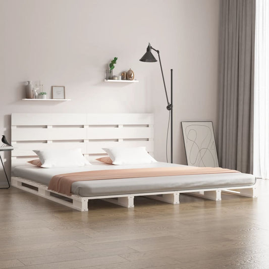 Giroletto senza Materasso Bianco 140x200 cm Legno Massello Pino | homemem39
