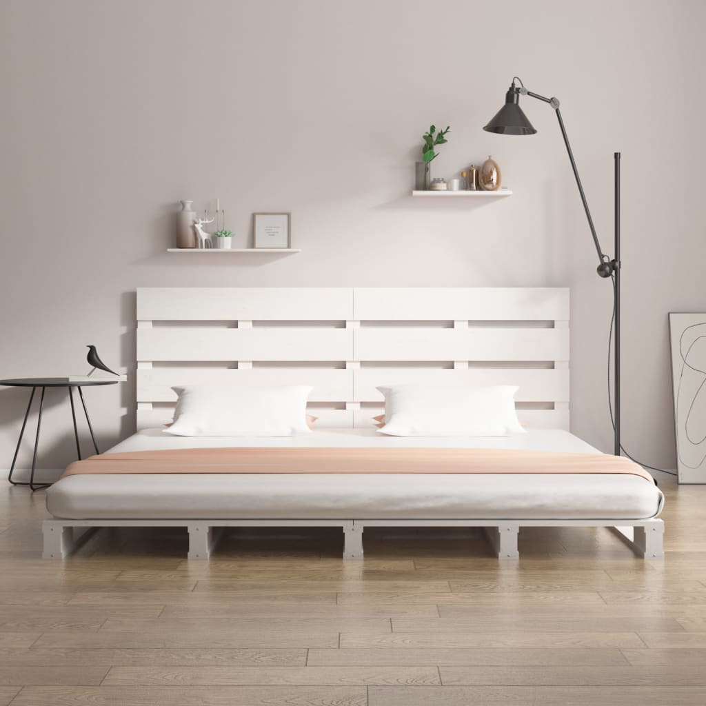 Giroletto senza Materasso Bianco 200x200 cm Legno Massello Pino | homemem39