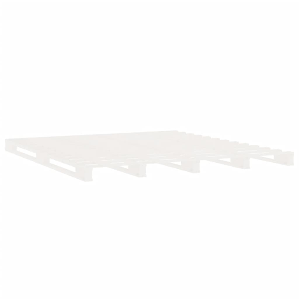 Giroletto senza Materasso Bianco 200x200 cm Legno Massello Pino | homemem39