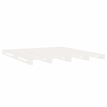 Giroletto senza Materasso Bianco 200x200 cm Legno Massello Pino | homemem39