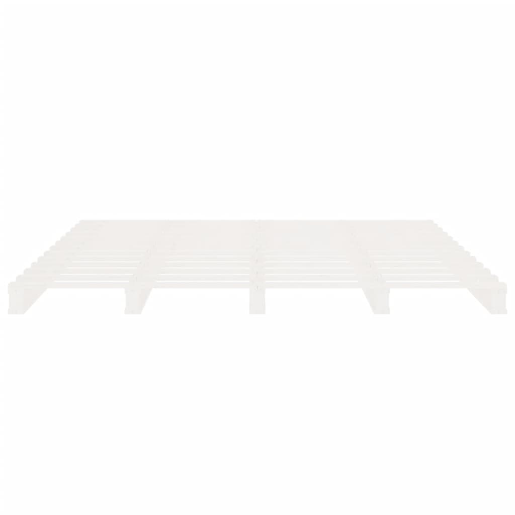 Giroletto senza Materasso Bianco 200x200 cm Legno Massello Pino | homemem39