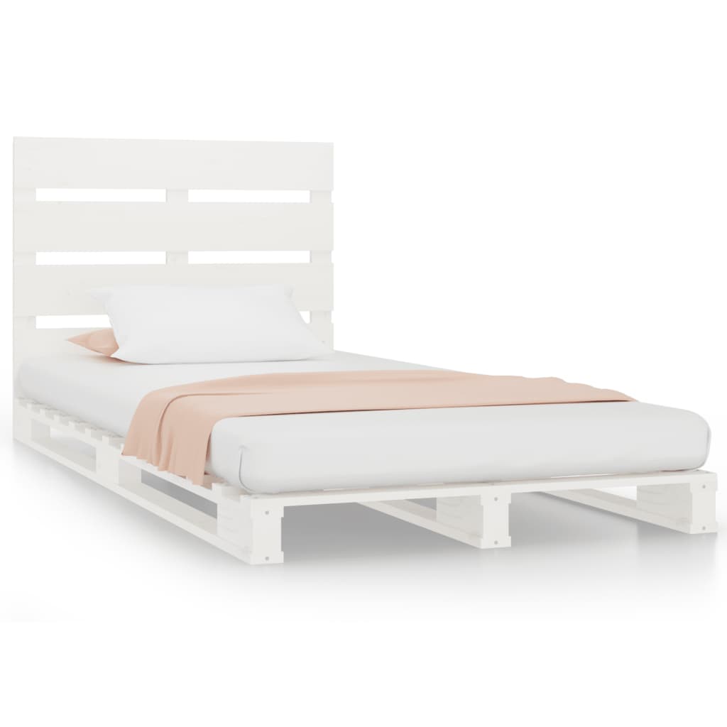 Giroletto senza Materasso Bianco 75x190 Legno Massello di Pino | homemem39