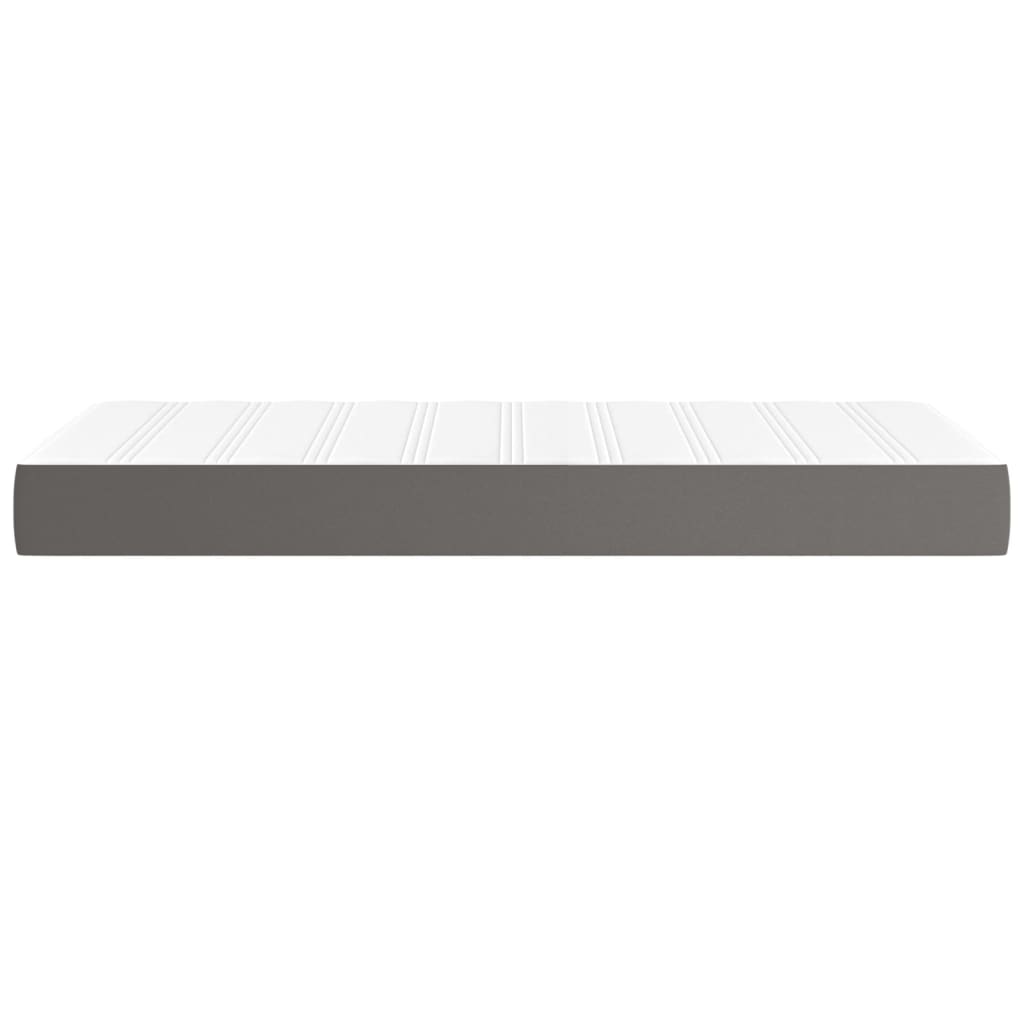 Materasso a Molle Insacchettate Rigidità Media Grigio 80x200x20 cm in Similpelle | homemem39