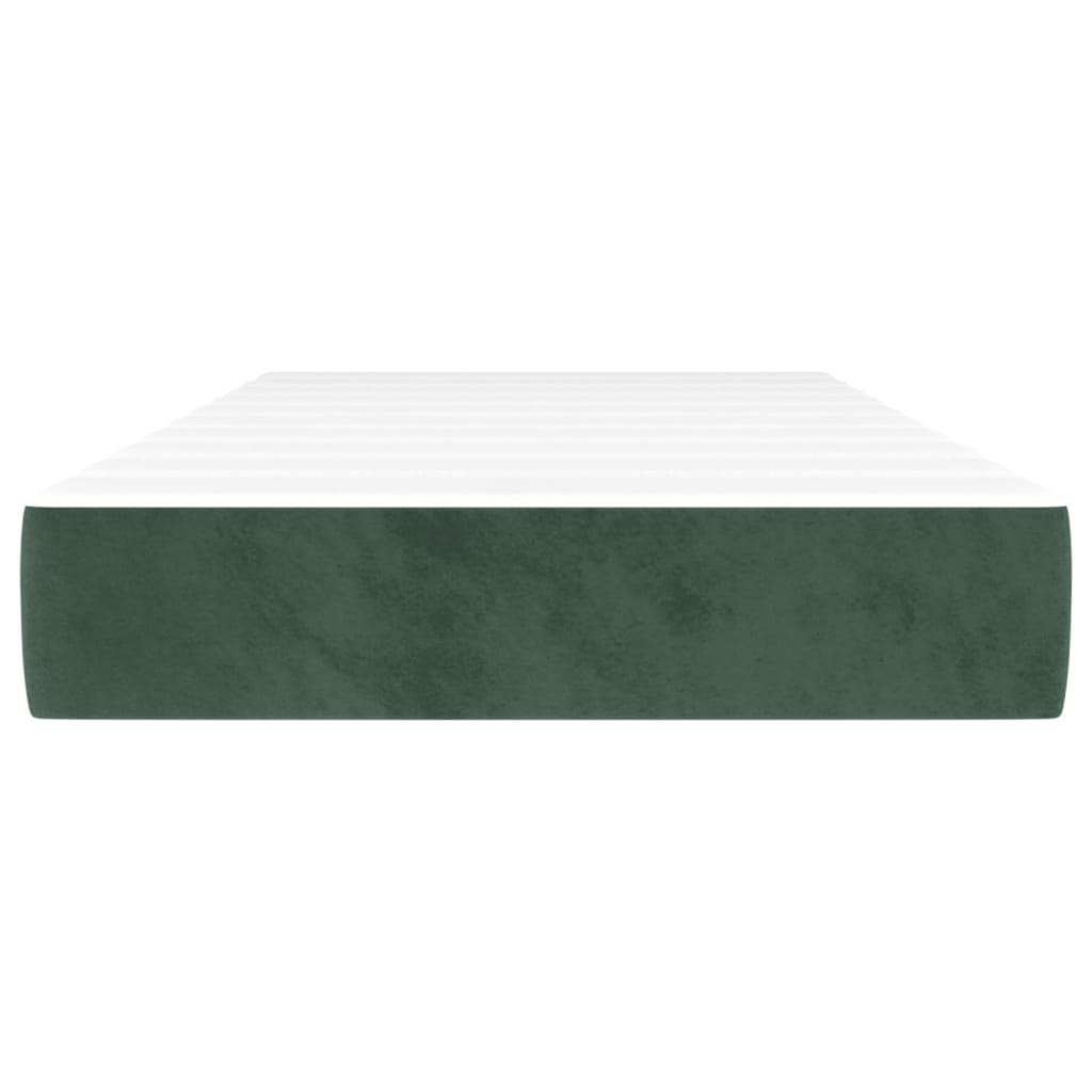 Materasso a Molle Verde Scuro 90x190x20 cm in Velluto - homemem39
