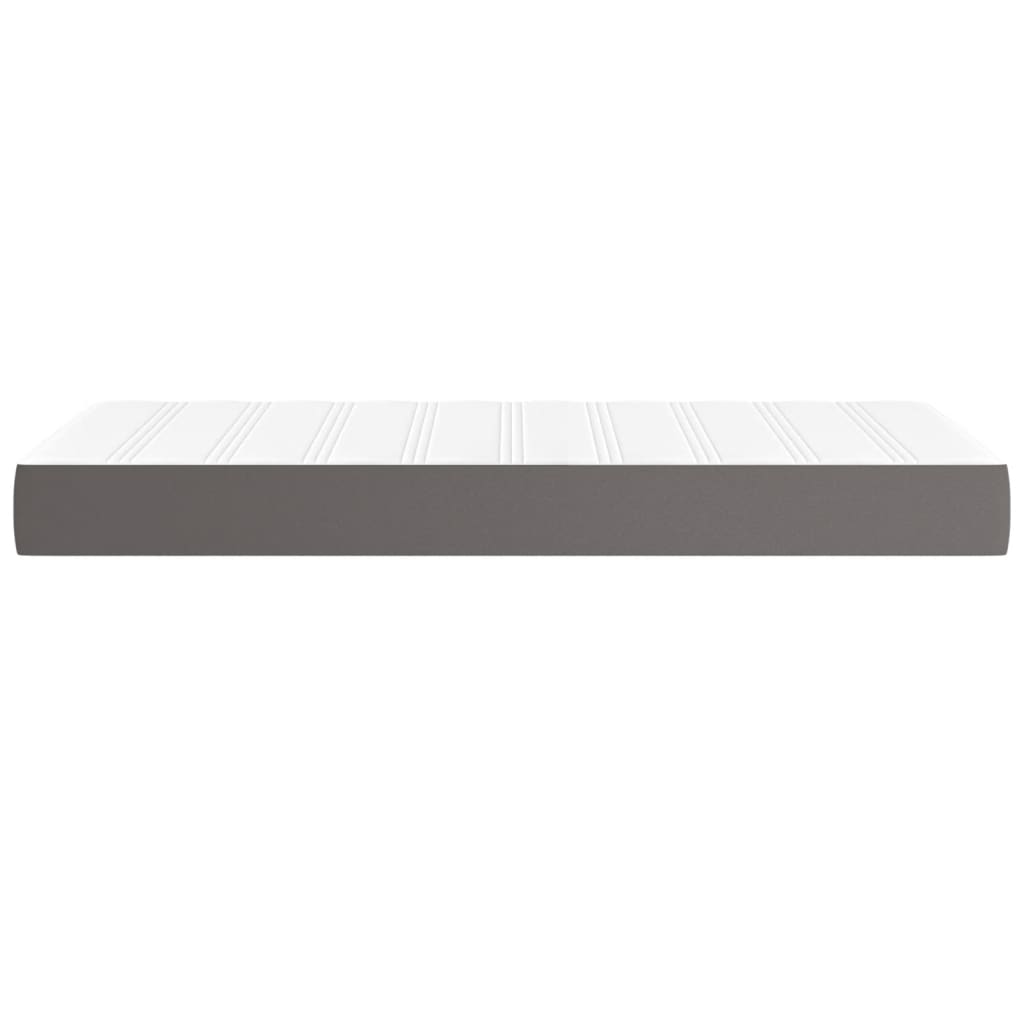 Materasso a Molle Insacchettate Rigidità Media Grigio 90x200x20 cm in Similpelle | homemem39
