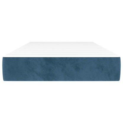 Materasso a Molle Insacchettate Rigidità Media Blu Scuro 90x200x20 cm in Velluto | homemem39