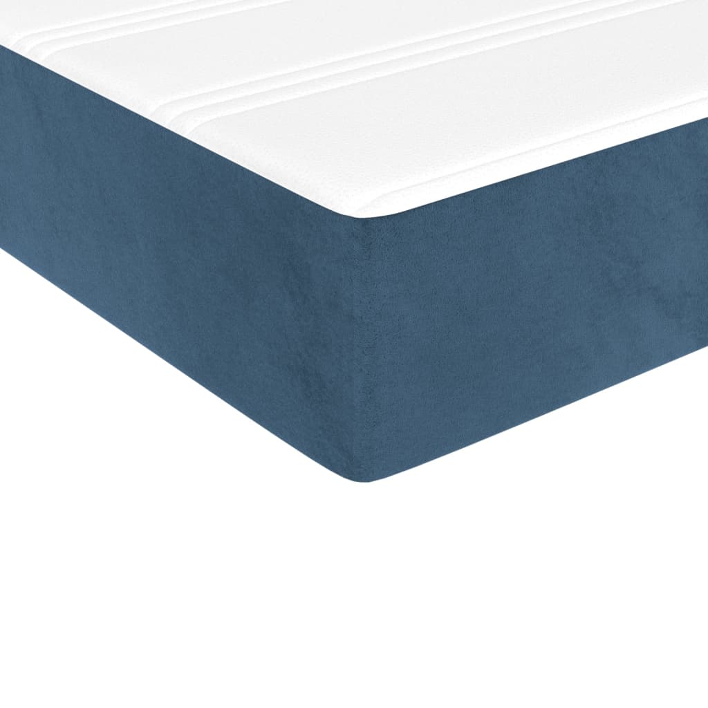 Materasso a Molle Insacchettate Rigidità Media Blu Scuro 90x200x20 cm in Velluto | homemem39