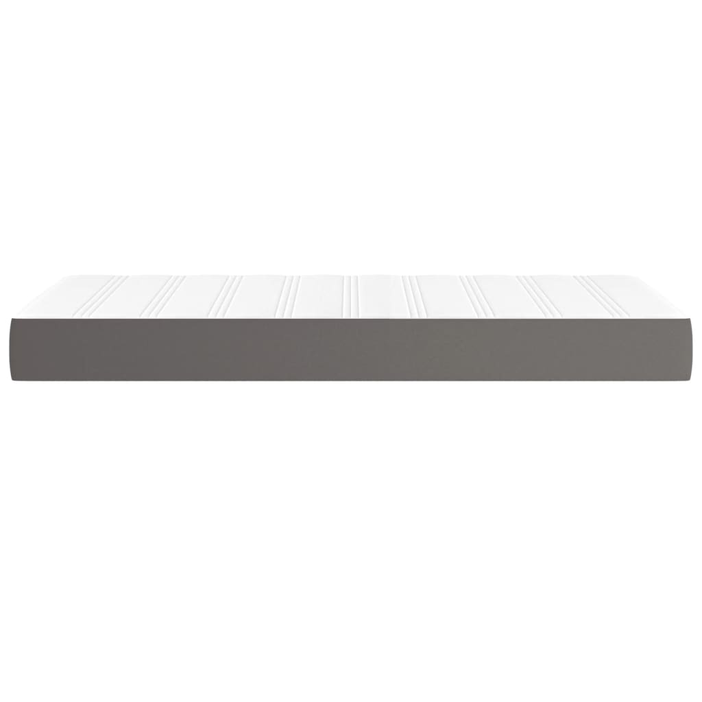 Materasso a Molle Insacchettate Rigidità Media Grigio 100x200x20 cm in Similpelle | homemem39