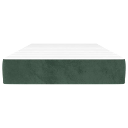 Materasso a Molle Verde Scuro 100x200x20 cm in Velluto - homemem39