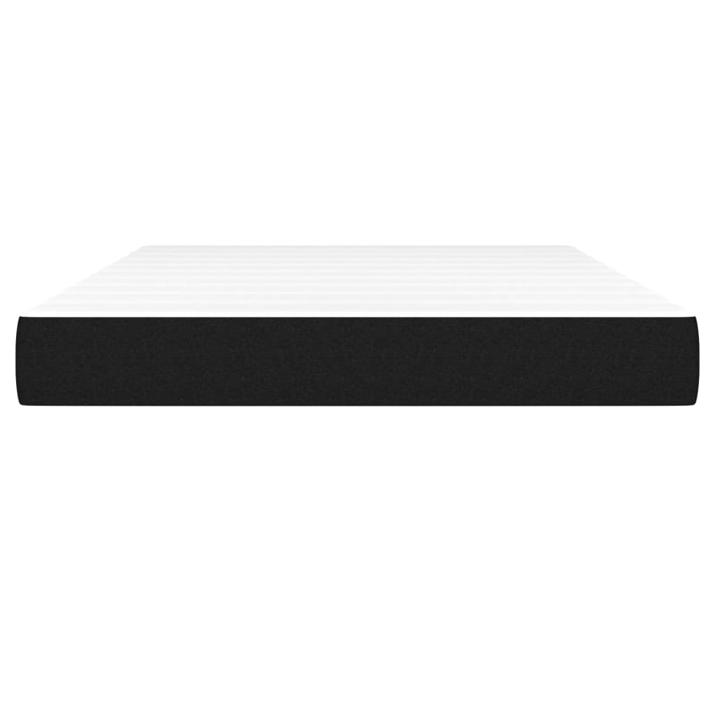Materasso a Molle Insacchettate Nero 140x190x20 cm in Tessuto