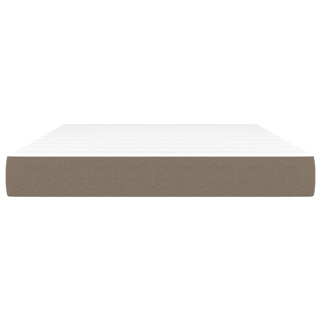 Materasso a Molle Grigio Tortora 140x190x20 cm in Tessuto - homemem39