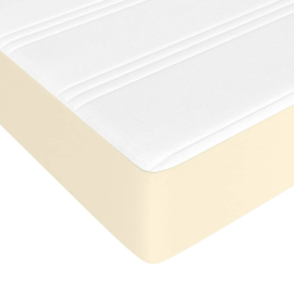 Materasso a Molle Insacchettate Rigidità Media Crema 140x190x20 cm in Similpelle | homemem39